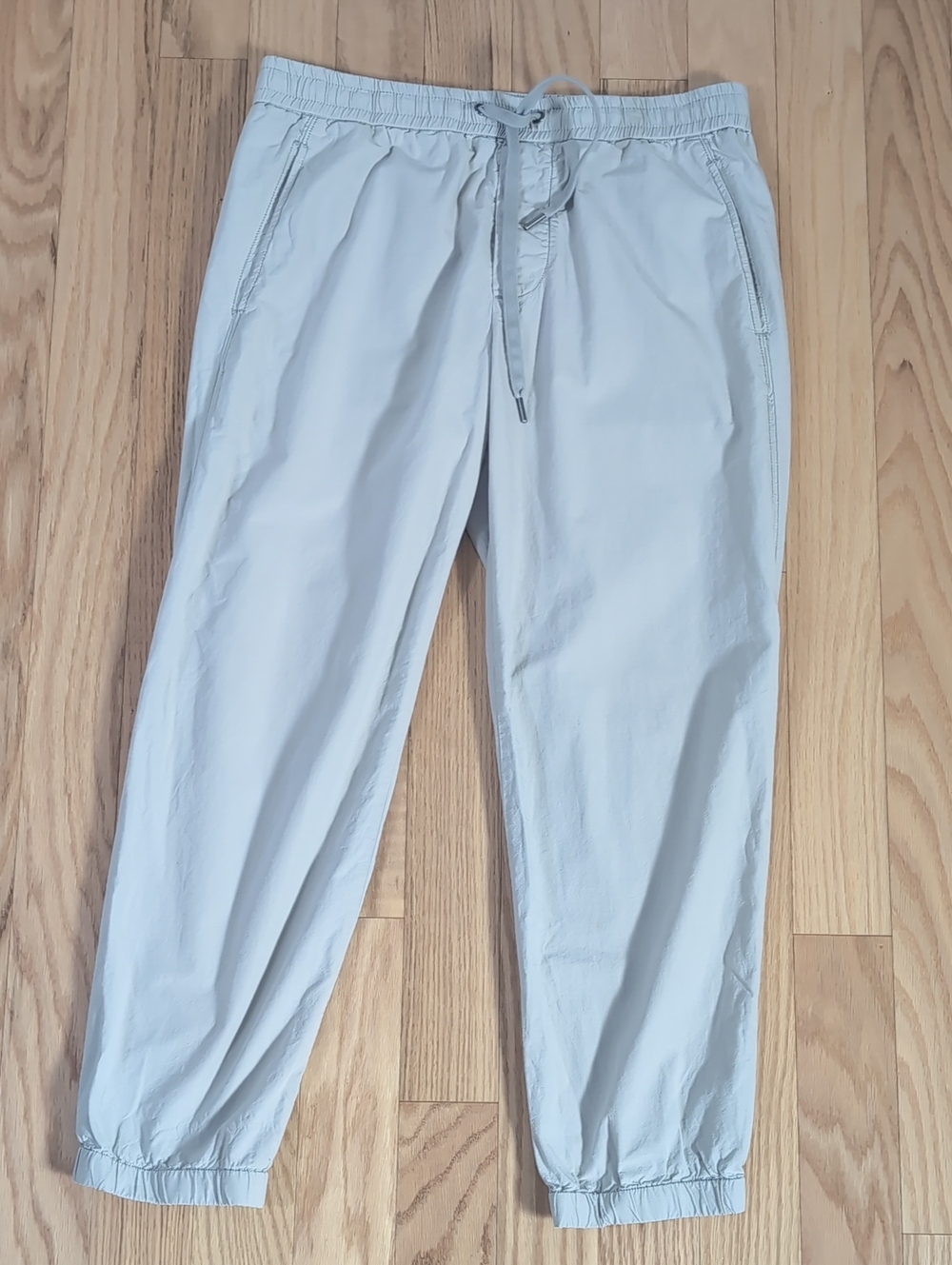 James Perse Lightweight Cotton Poplin Pant 3 Large Gray Cloud